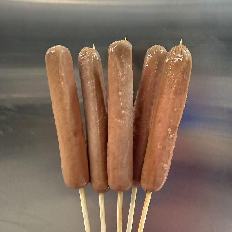 Beef sausage skewers